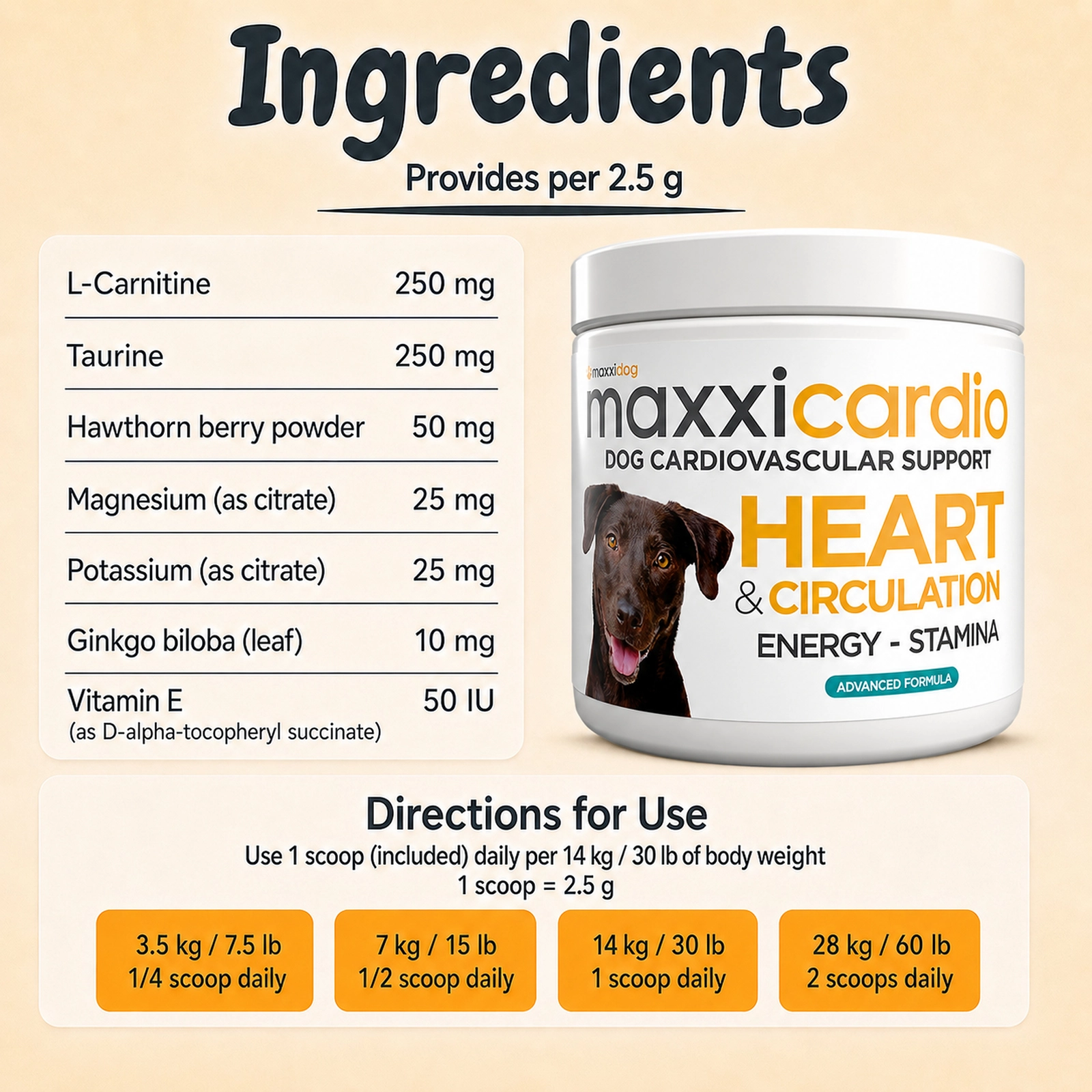 maxxicardio natural heart supporting ingredients